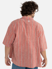 Rhythm Charlie Relaxed Shirt Red Spring Summer Men's Casual Collared Button Up Shirt For Men Athens GA Georgia Kempt Menswear Store Near Me