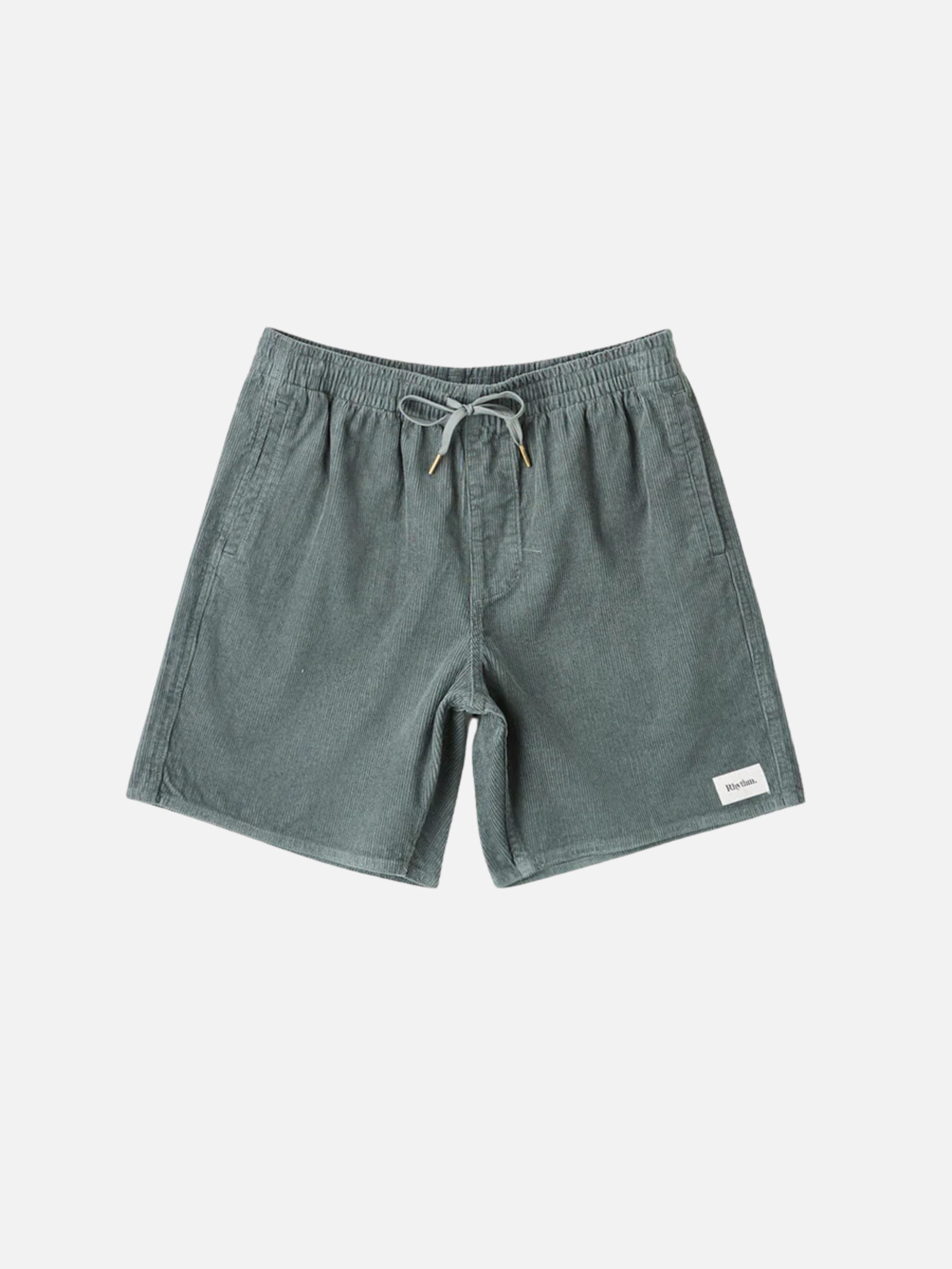 Rhythm Classic Cord Jam Silver Pine Green Men's Corduroy Elastic Waist Short For Men Athens GA Georgia Kempt Menswear Store Near Me