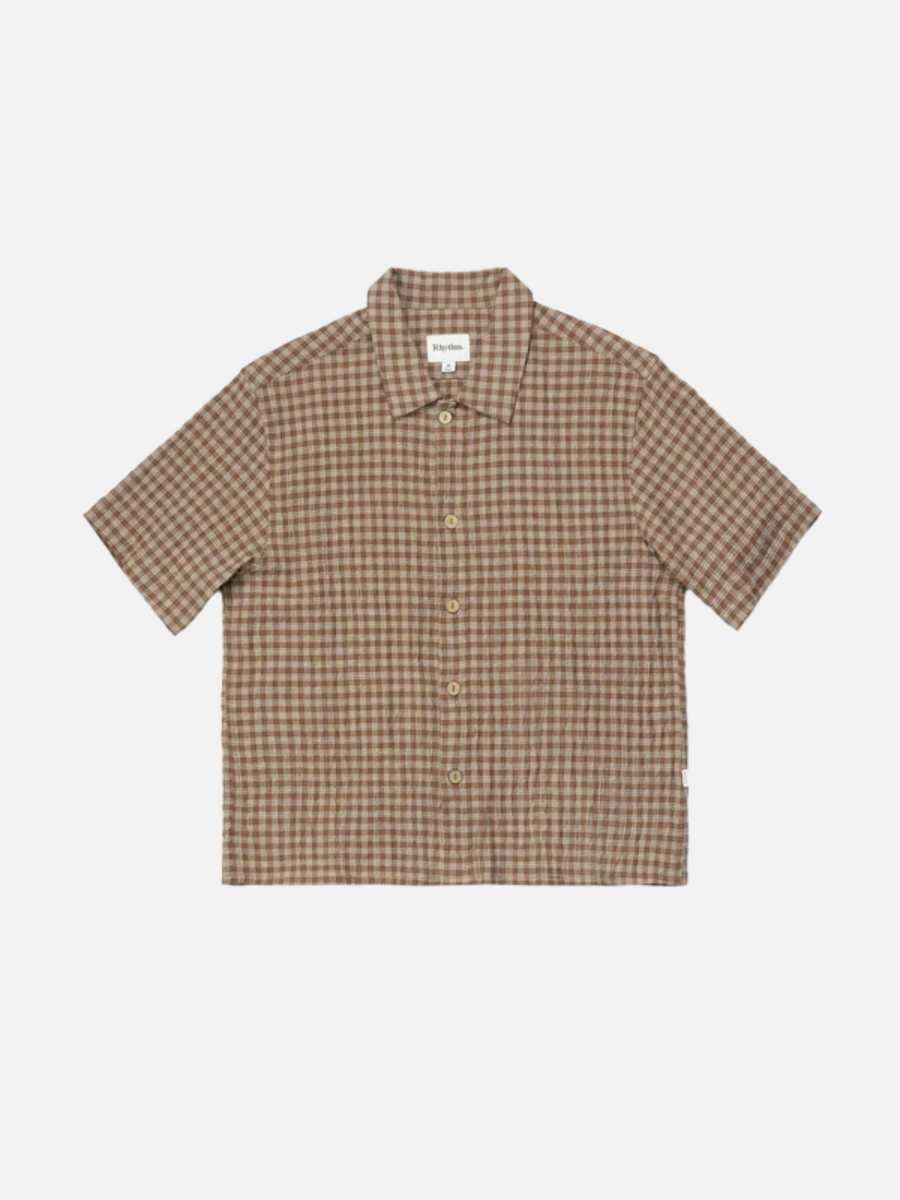 【PERSTEP】25SS★ Marron Pocket Check Shirt everyday-shirts-portside-plaid