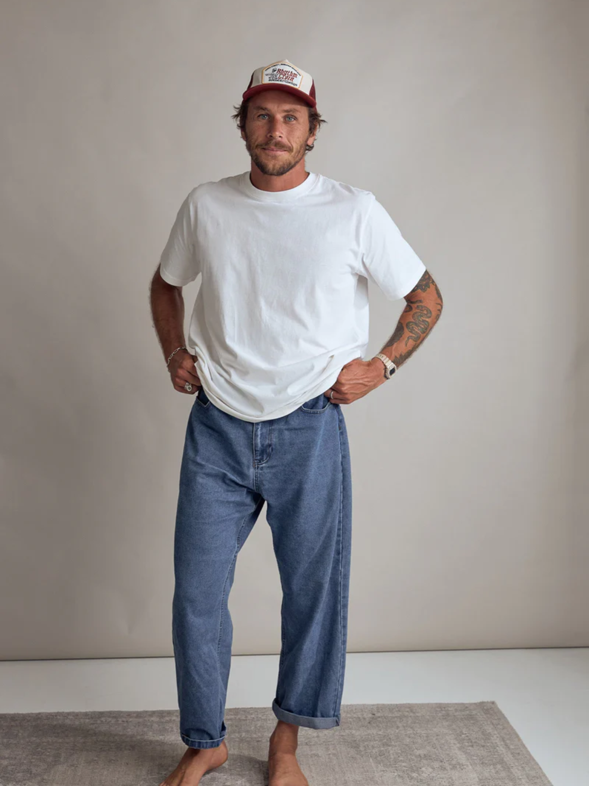 Rhythm Essential Jean Dark Blue Denim Kempt Mens Relaxed Fit Athens Georgia Shopping