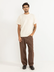 Rhythm Essential Jean Washed Brown Men's Straight Leg Relaxed Fit Denim Jean For Men Athens GA Georgia Kempt Menswear Store Near Me