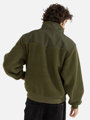 Rhythm Livin Pfeiffer Sherpa Fleece  Pullover Olive Green Men's LS Long Sleeve Half-Zip For Men Athens GA Georgia Kempt Menswear Store Near Me