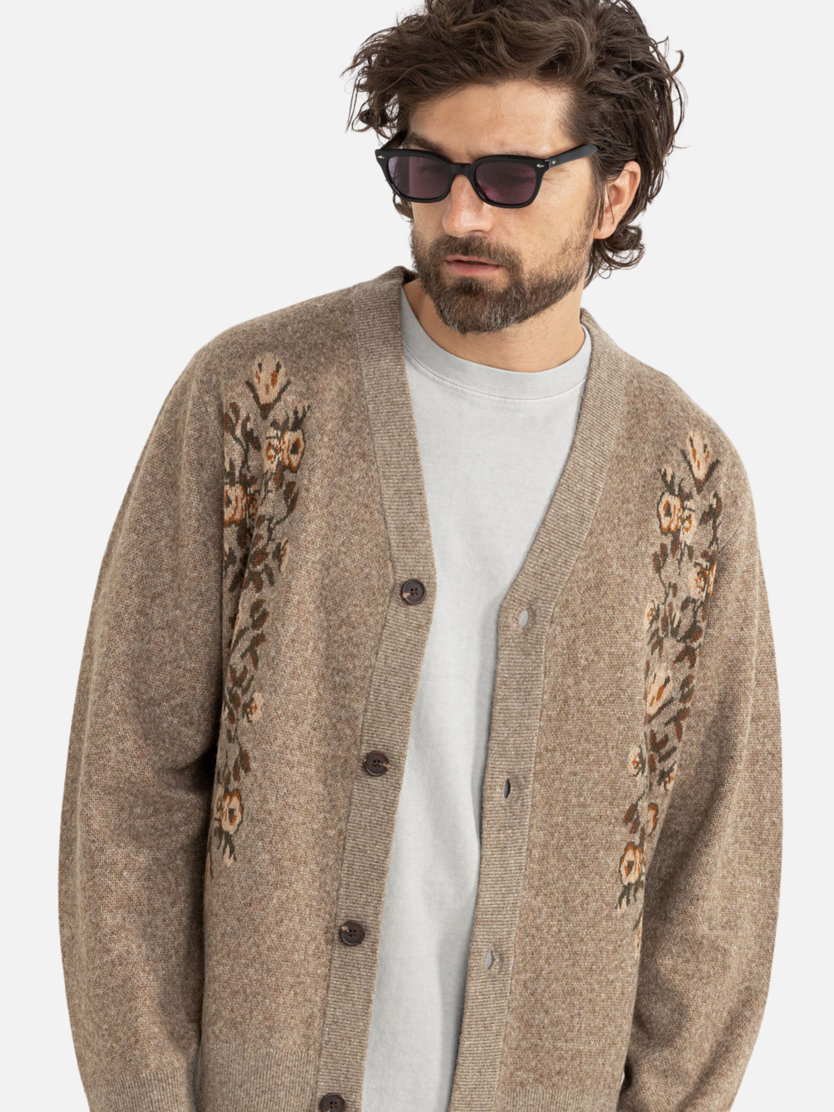 Rhythm Livin Vivaldi Cardigan Oat Men's LS Long Sleeve Knit Outerwear For Fall Winter Athens GA Georgia Kempt Menswear Store Near Me