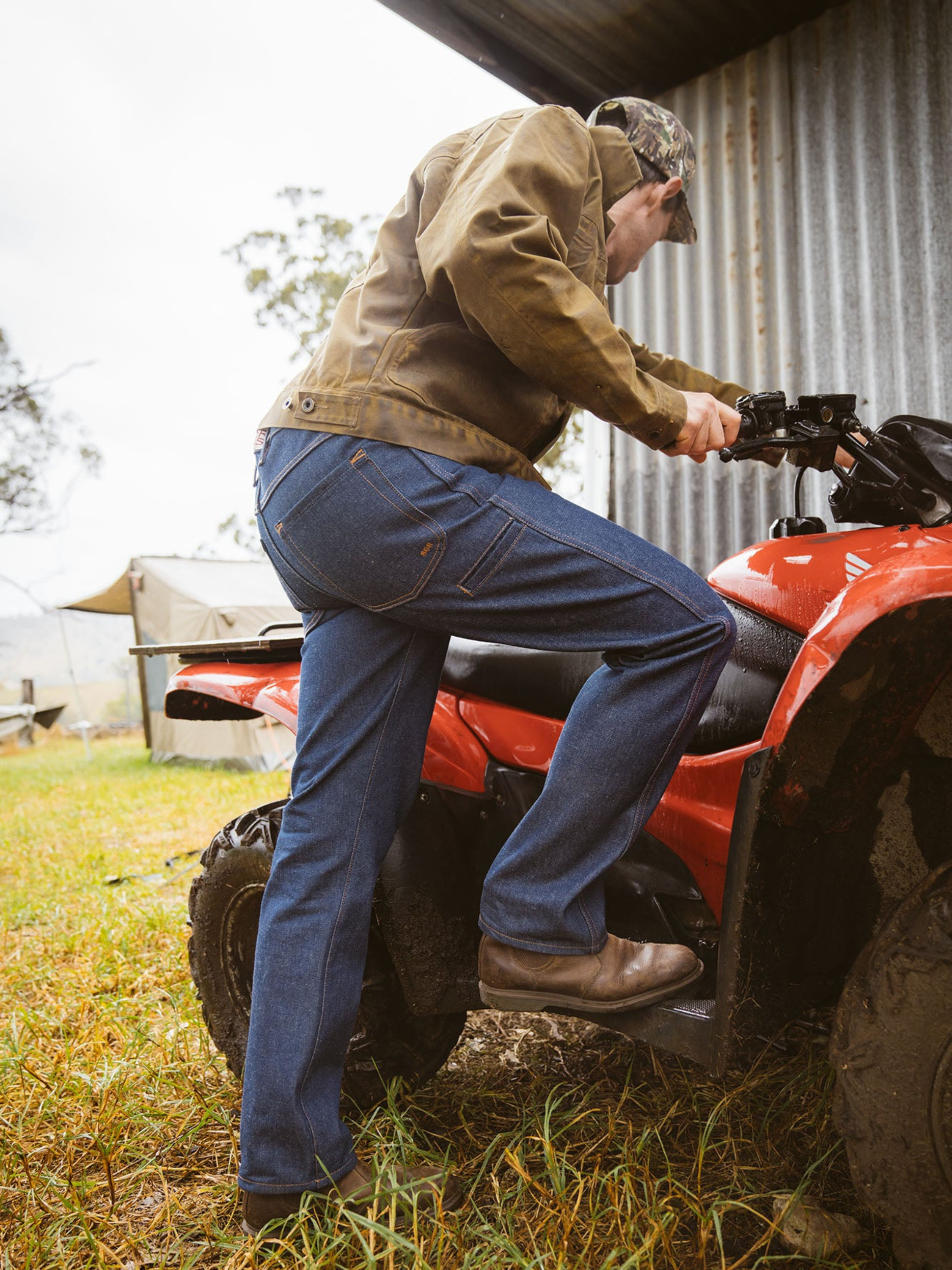 Seager Autry Jean Raw Indigo Blue Denim Men’s Bottom Bottoms Jeans Cotton Straight Relaxed Fit Athens GA Georgia Kempt Menswear Store Near Me