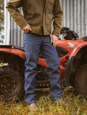 Seager Autry Jean Raw Indigo Blue Denim Men’s Bottom Bottoms Jeans Cotton Straight Relaxed Fit Athens GA Georgia Kempt Menswear Store Near Me