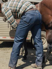 Seager Autry Jean Raw Indigo Blue Denim Men’s Bottom Bottoms Jeans Cotton Straight Relaxed Fit Athens GA Georgia Kempt Menswear Store Near Me