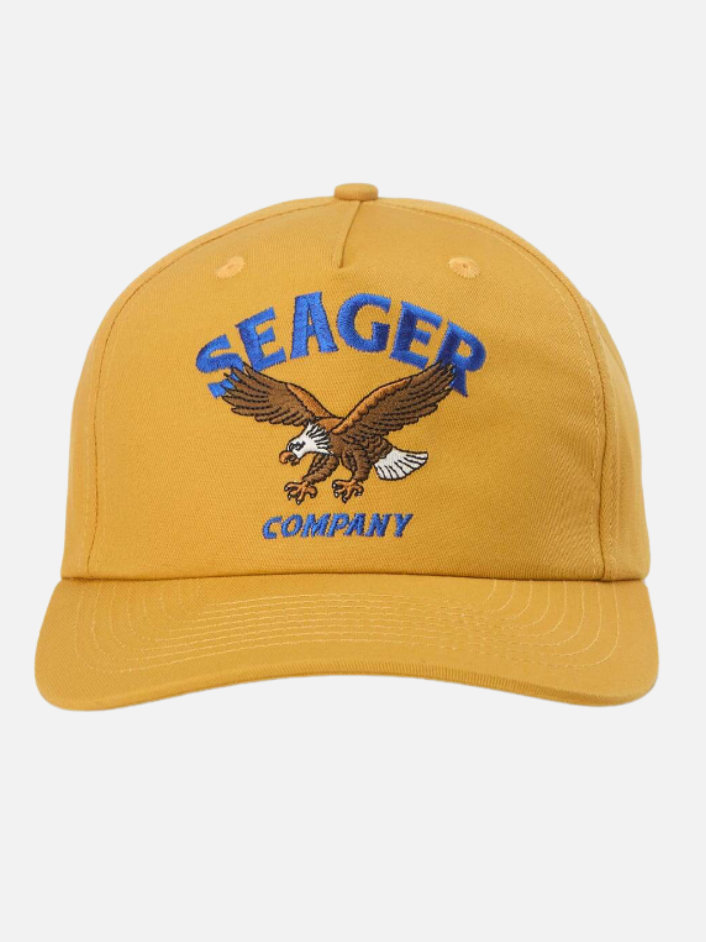 Seager Bradley Snapback Hat Mustard Yellow Eagle Embroidery Cotton Canvas Hats for Men Men’s Accessories Athens GA Georgia Kempt Menswear Store Near Me