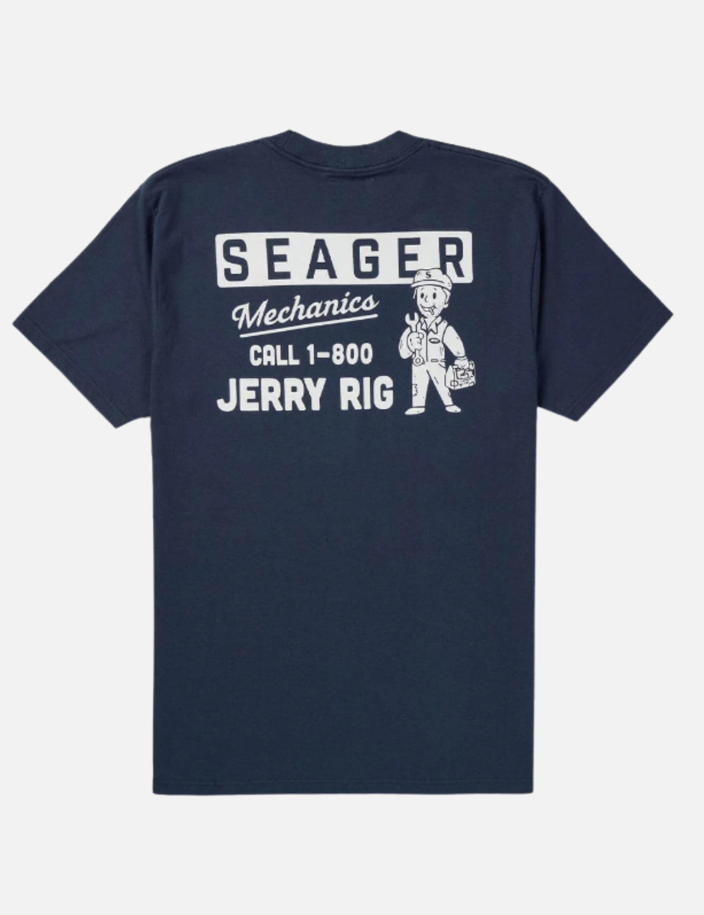 Seager Jerry Rig Tee Navy Blue White Graphic Tee Design Men’s Tops T-Shirts for Men SS Short Sleeve Shirt Athens GA Georgia Kempt Menswear Store Near Me