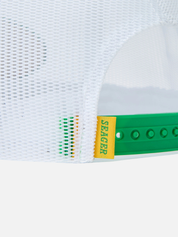 Seager Brand Old Town All Mesh White Green Snapback Athens Kempt Menswear