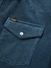 Seager Reagan Pearl Snap Corduroy Shirt Stormy Blue Texture Textured Top Button Down Collared Shirts for Men Men’s Long Sleeve Fall Winter Athens GA Georgia Kempt Menswear Store Near Me