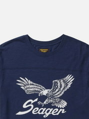 Seager Riggins Crew SS Short Sleeve Tee Graphic Stripe Navy Blue Men’s Top for Men Athens GA Georgia Kempt Menswear Store Near Me