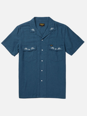 Seager Whippersnapper Navy Blue Pearl Snap Embroidered Casual Shirt Button Up Western Top for Men Athens GA Georgia Kempt Menswear Store Near Me