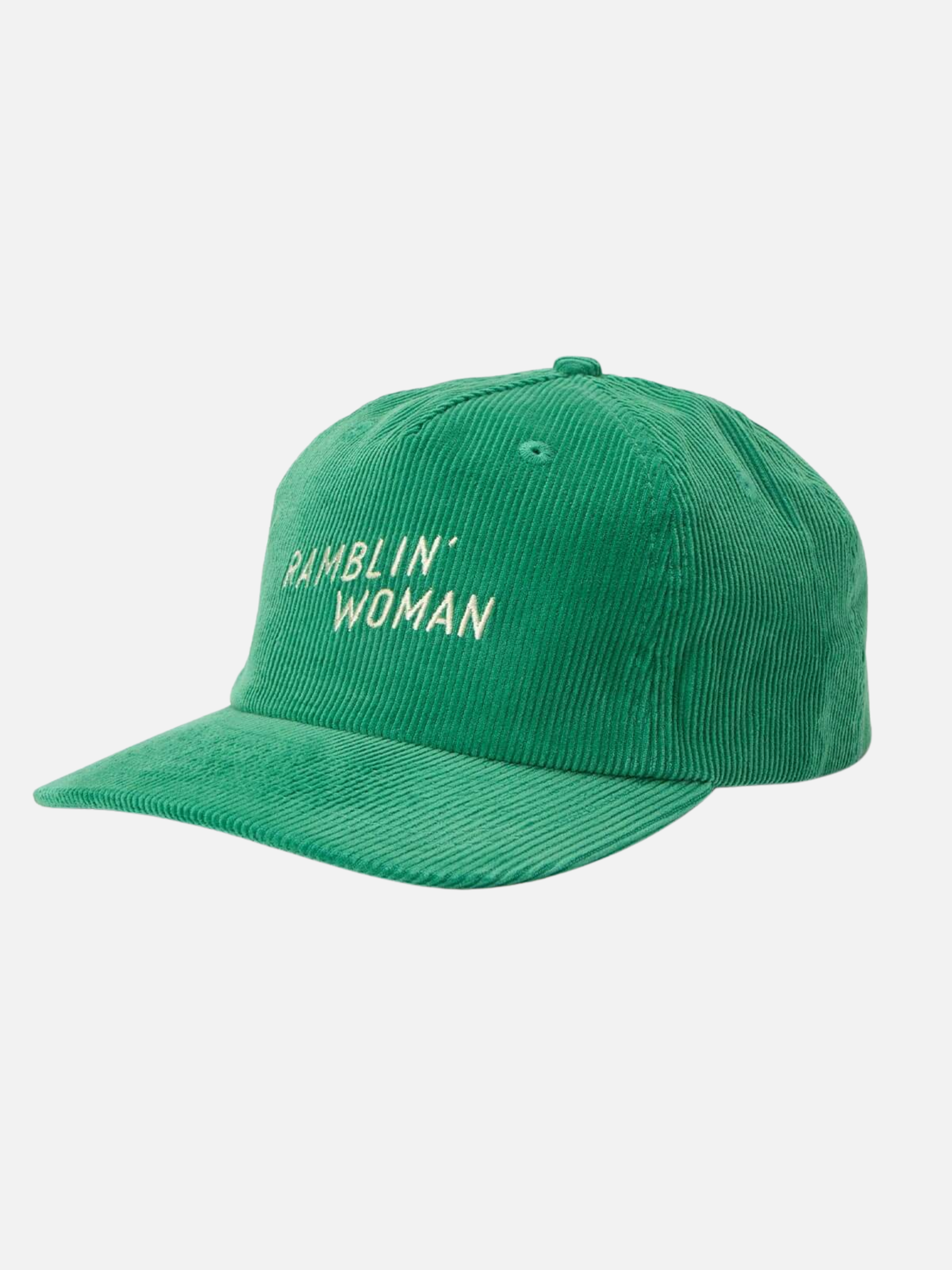 Seager Ramblin' Woman Cord Snapback Light Green Hat Unisex Corduroy Embroidered Cap For Women Athens GA Georgia Kempt Menswear Store Near Me