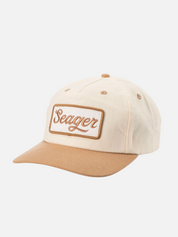 seager uncle bill snapback cream khaki tan cotton trucker hat kempt athens ga georgia men's clothing store
