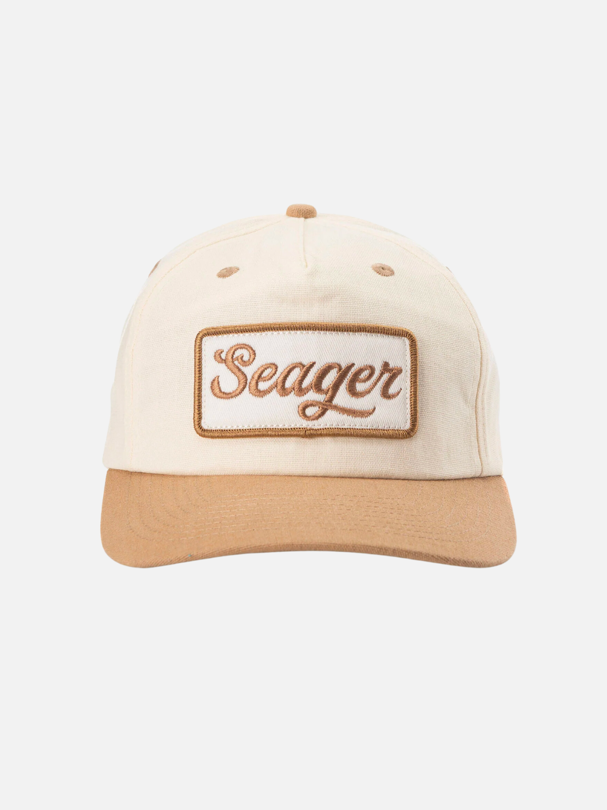 seager uncle bill snapback cream khaki tan cotton trucker hat kempt athens ga georgia men's clothing store