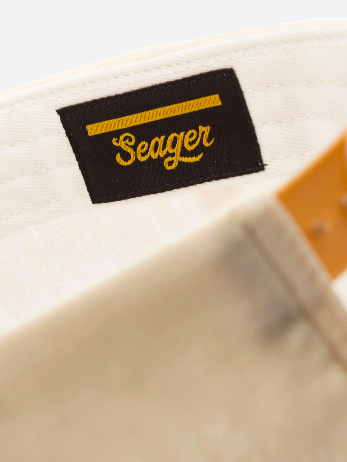seager uncle bill snapback cream khaki tan cotton trucker hat kempt athens ga georgia men's clothing store