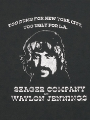 Seager X Waylon Jennings Dumb Ugly Tee Vintage Black Men's SS Short Sleeve Graphic Tee Shirt For Men Athens GA Georgia Kempt Menswear Store Near me