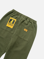 Service Works Canvas Chef Pants Olive Green Men’s Bottoms Trousers for Cooks Elastic Waistband Drawstring Athens Kempt Menswear Store