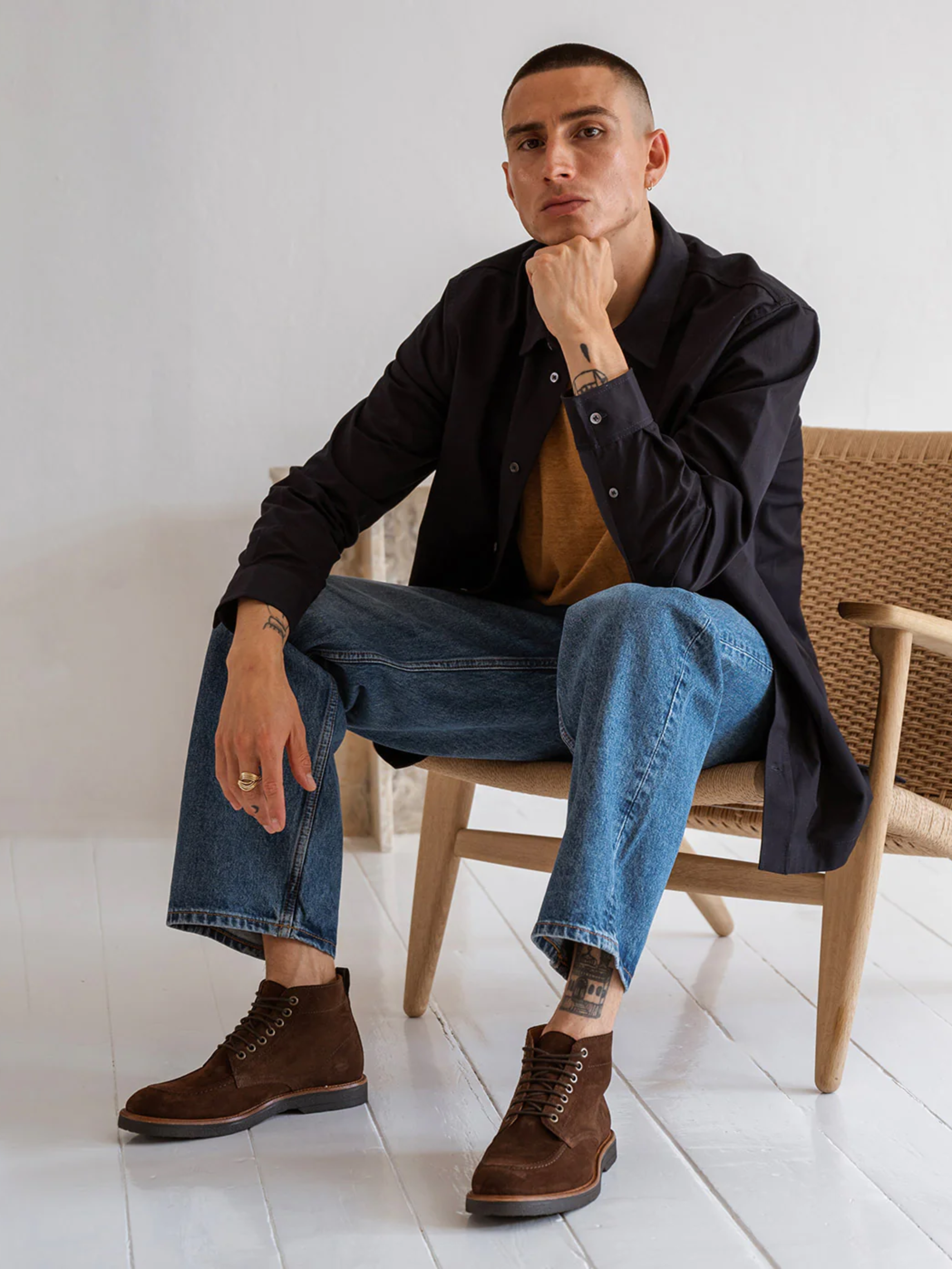 shoe the bear kip apron lace-up boot with water repellant brown suede LWG leather kempt athens ga georgia men's clothing store