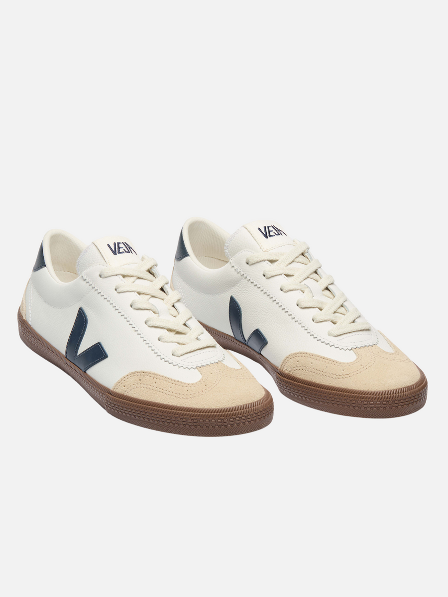 Veja Volley Leather Sneaker - White Nautico Bark – Kempt Veja Volley Leather Sneaker - White Nautico Bark – Kempt
