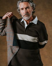 Wax Rowhill Rugby Shirt - Brown/Black