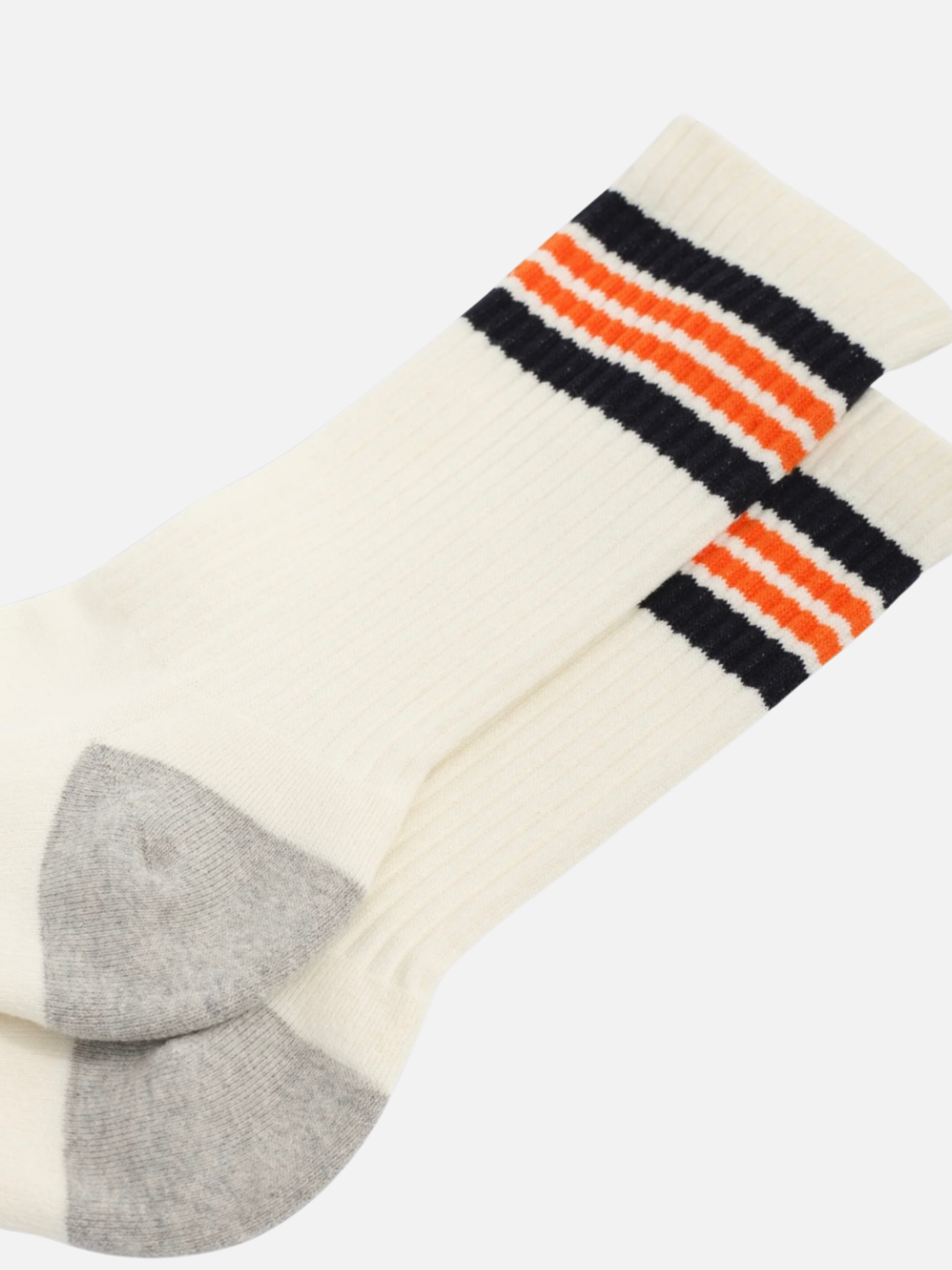 Wax London Thorpe Sport Sock Ecru Orange Black Gray Preppy Stripe Stripes Striped Pattern Tall Socks Accessories for Men Men’s Socks Athens GA Georgia Kempt Menswear Store Near Me