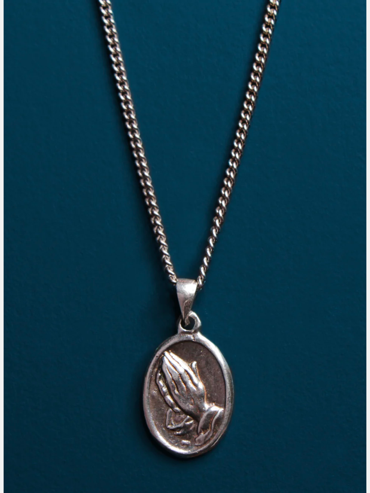 Pray for Us Sterling Silver Necklace