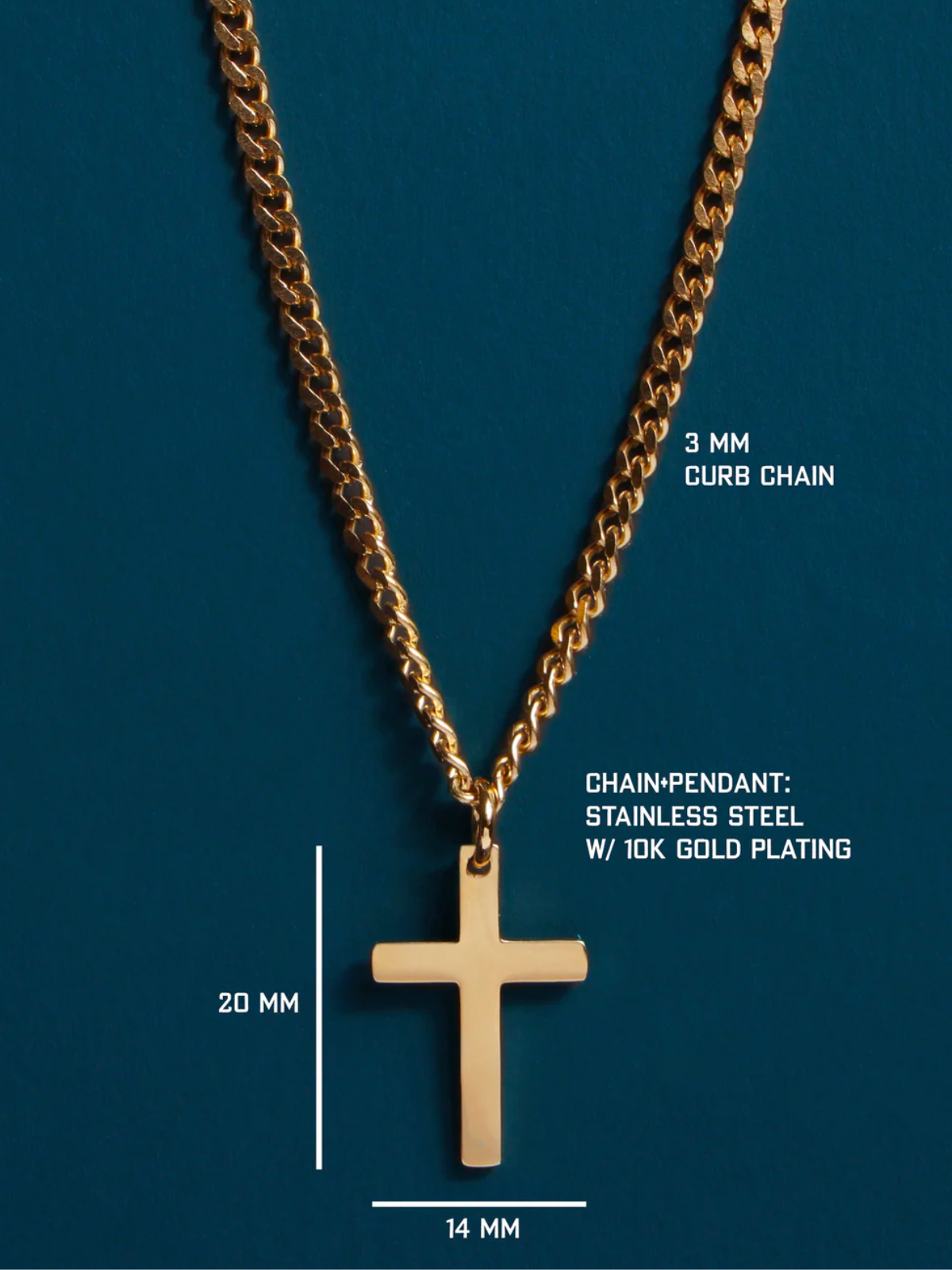 Cuban Chain Cross Necklace