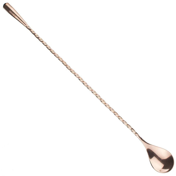 prince of scots copper plated tear drop bar spoon with weighted handle and spiral shaft stainless steel kempt athens georgia men's clothing store