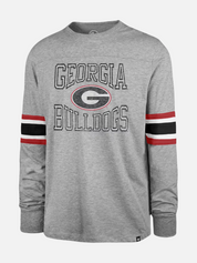 ‘47 Brand Georgia Bulldogs Vintage Cover Two Brex Tee Slate Grey Athens GA Georgia Kempt LS Long Sleeve Top UGA Athens GA Georgia Kempt Menswear Store Near Me