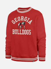 47 Brand UGA Georgia Bulldogs Clubhouse Sierra Crewneck Sweatshirt Varsity Stripe Dawgs Athens Georgia Kempt Mens Clothing Shop