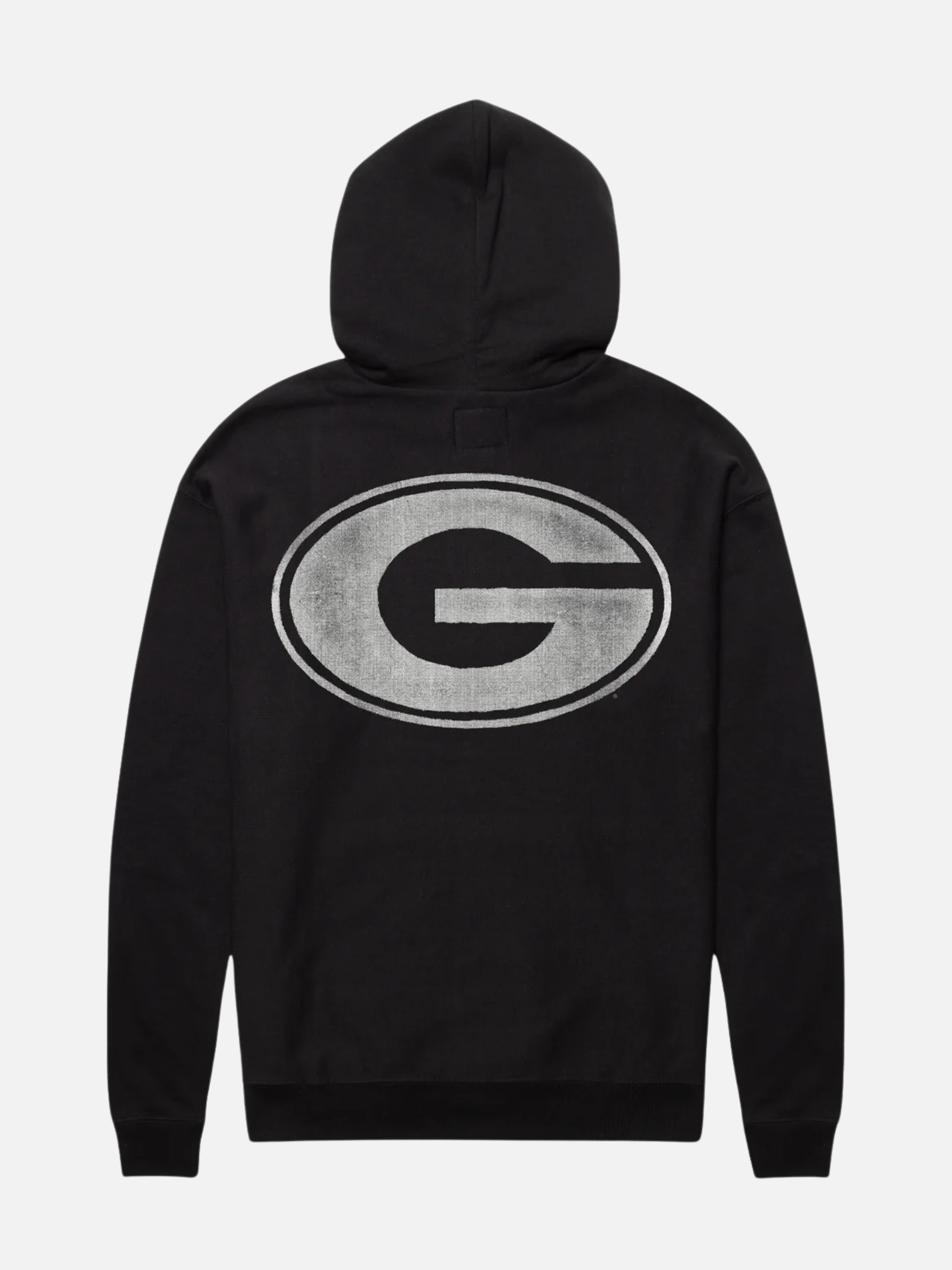 47 Brand Georgia Bulldogs Flint Monogram Embroidered Hood Backer Foundation Hoodie Men's UGA University Of Georgia Hoodie For Men Athens GA Georgia Kempt  Menswear Store Near Me