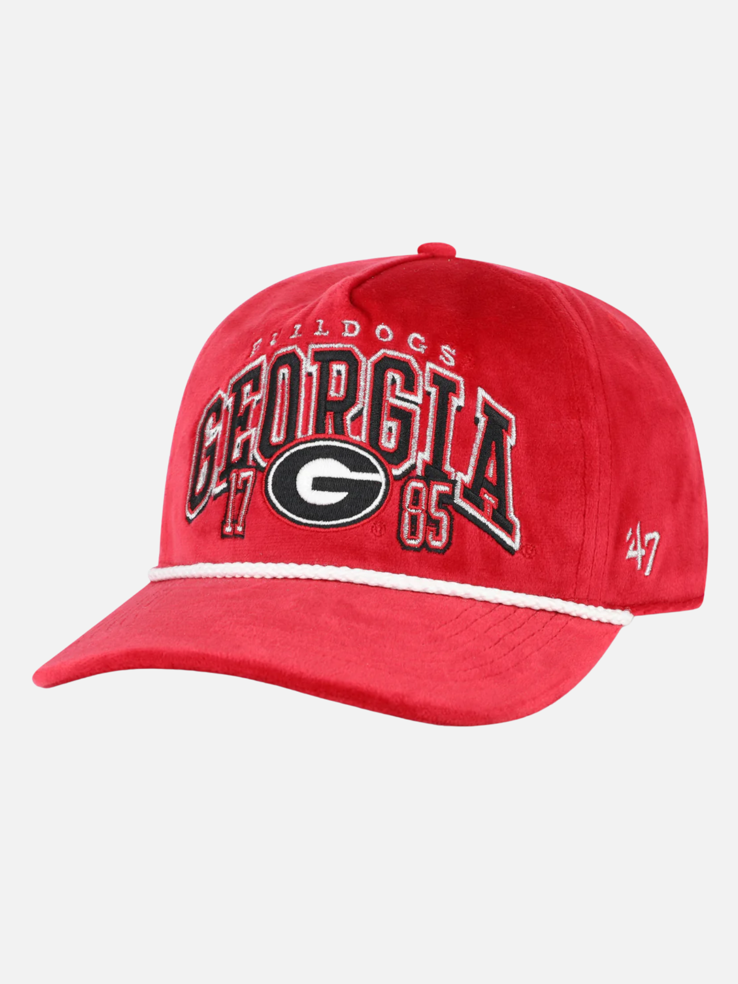 47 Brand Georgia Bulldogs Red Go Big Velour Hitch Hat UGA Kempt Mens Shop Athens GA
