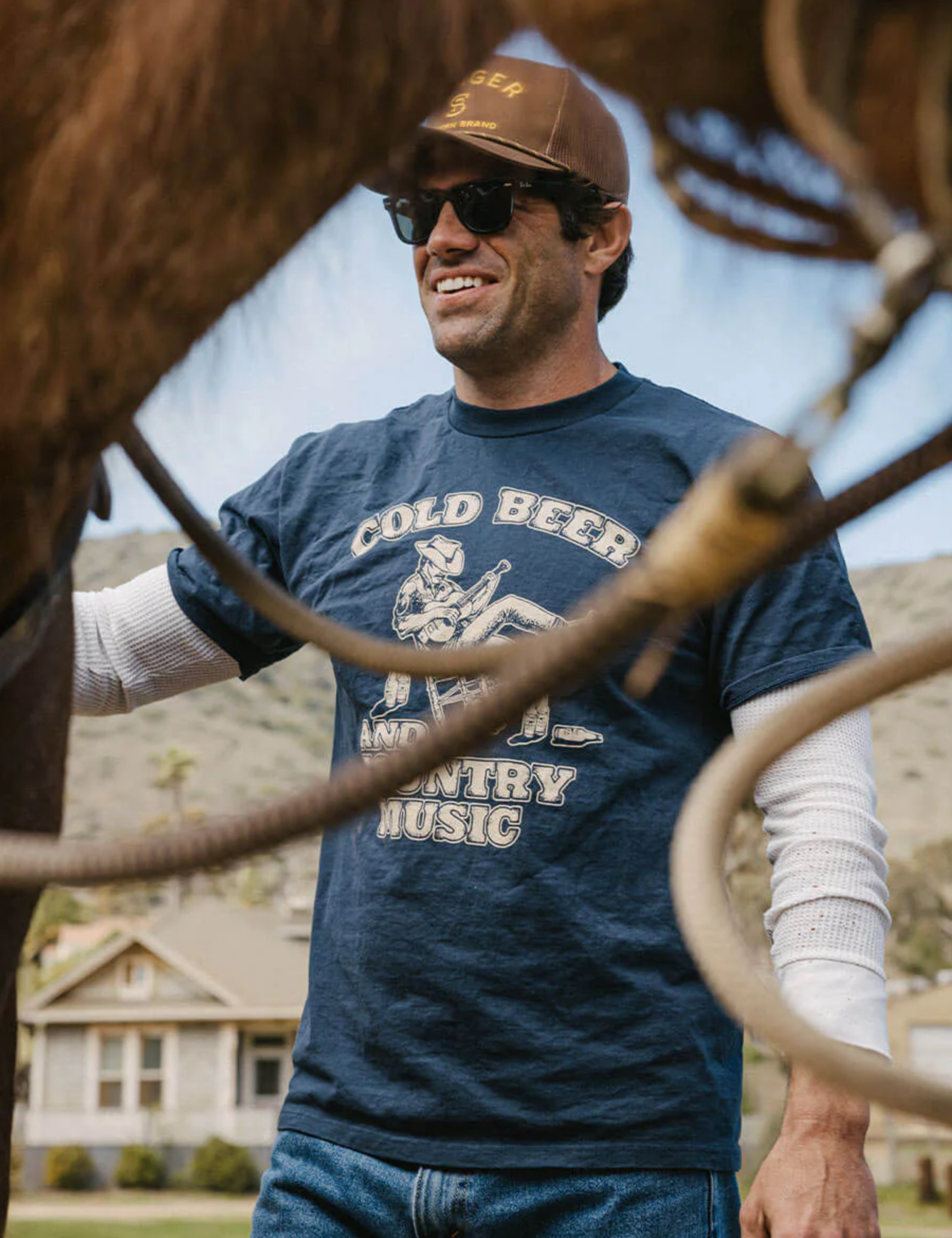 Country Music Tee Navy Blue Men's SS Short Sleeve Graphic Tee Shirt For Men Athens GA Georgia Kempt Menswear Store Near Me