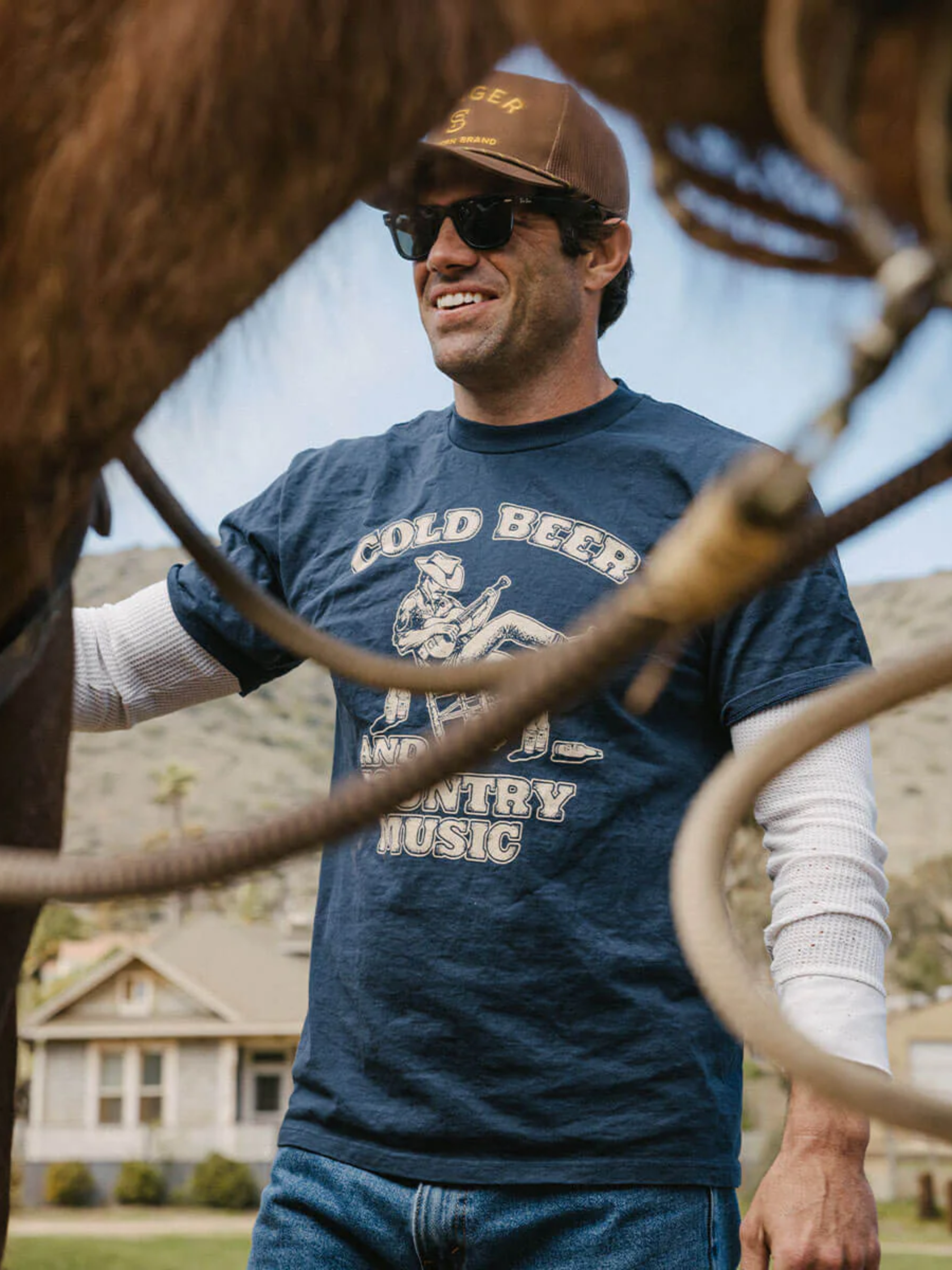 Country Music Tee Navy Blue Men's SS Short Sleeve Graphic Tee Shirt For Men Athens GA Georgia Kempt Menswear Store Near Me