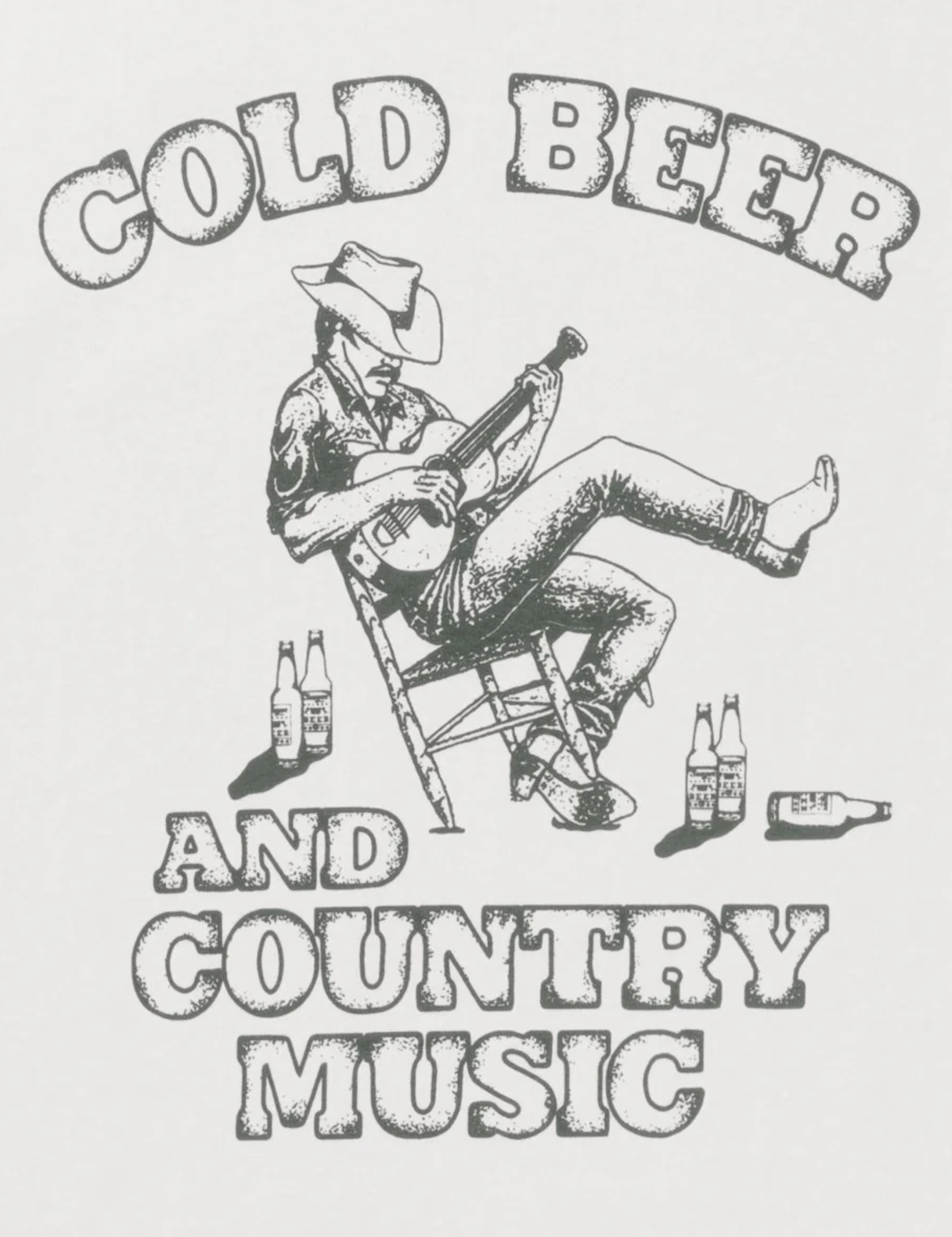 Country Music Tee Vintage White Men's SS Short Sleeve Graphic Tee Shirt For Men Athens GA Georgia Kempt Menswear Store Near Me