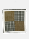 Curated Basics NYC Accessories 4 Four Sided Wool Houndstooth Pattern Pocket Square Black Taupe Brown Athens GA Georgia Kempt Menswear Store Near Me