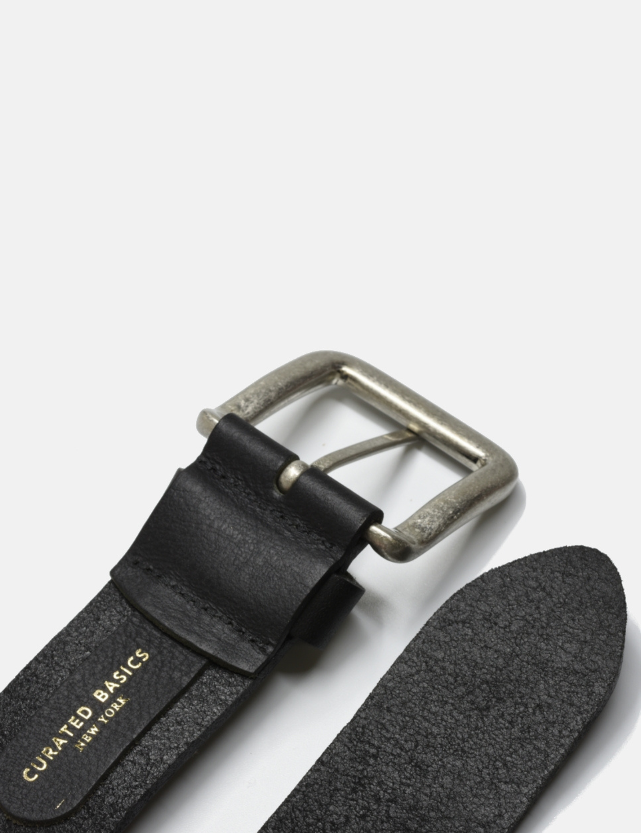 Curated Basics Belt Black Wide Leather Steel Buckle Athens GA Georgia Kempt Menswear Store Near Me Belts Accessories for Men