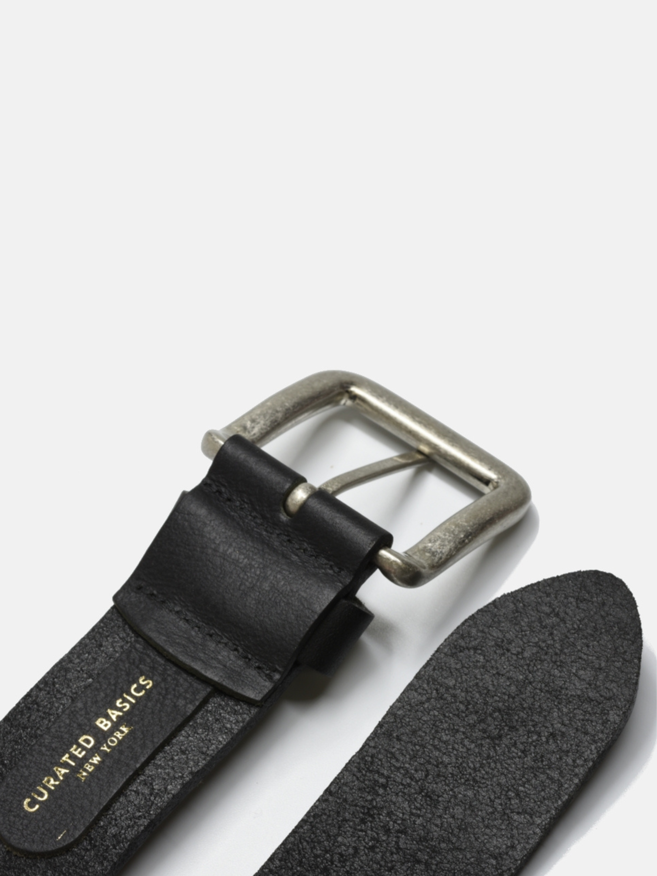Curated Basics Belt Black Wide Leather Steel Buckle Athens GA Georgia Kempt Menswear Store Near Me Belts Accessories for Men