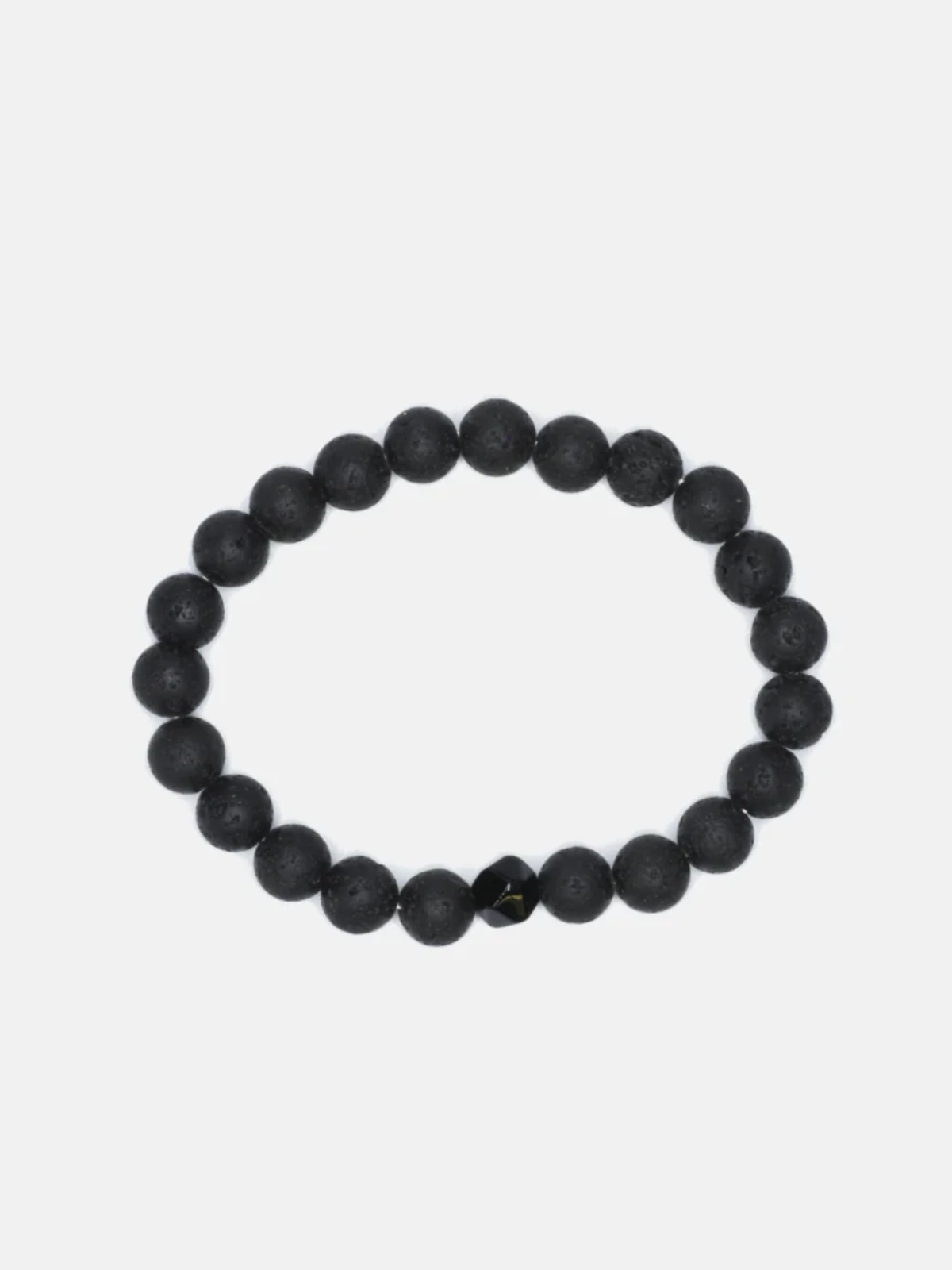 curated basics allover lavastone stretch beaded bracelet black gemstone kempt athens ga georgia men's clothing store