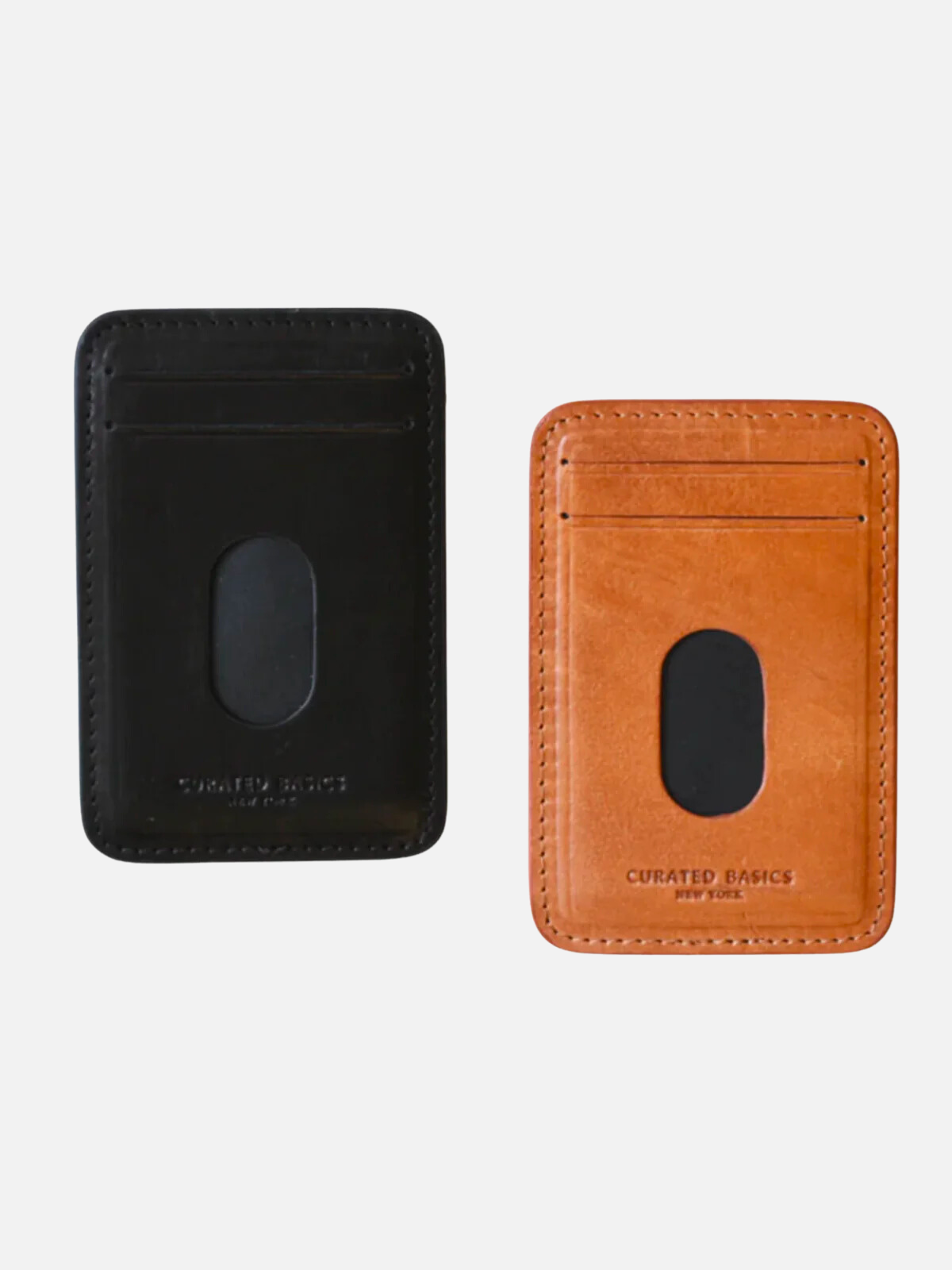 curated basics magsafe leather cardholder iphone wallet brown tan black kempt athens ga georgia men's clothing store