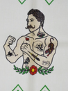 curated basics tattoo warrior 100% wool bandana green cream mustache man kempt athens ga georgia men's clothing store