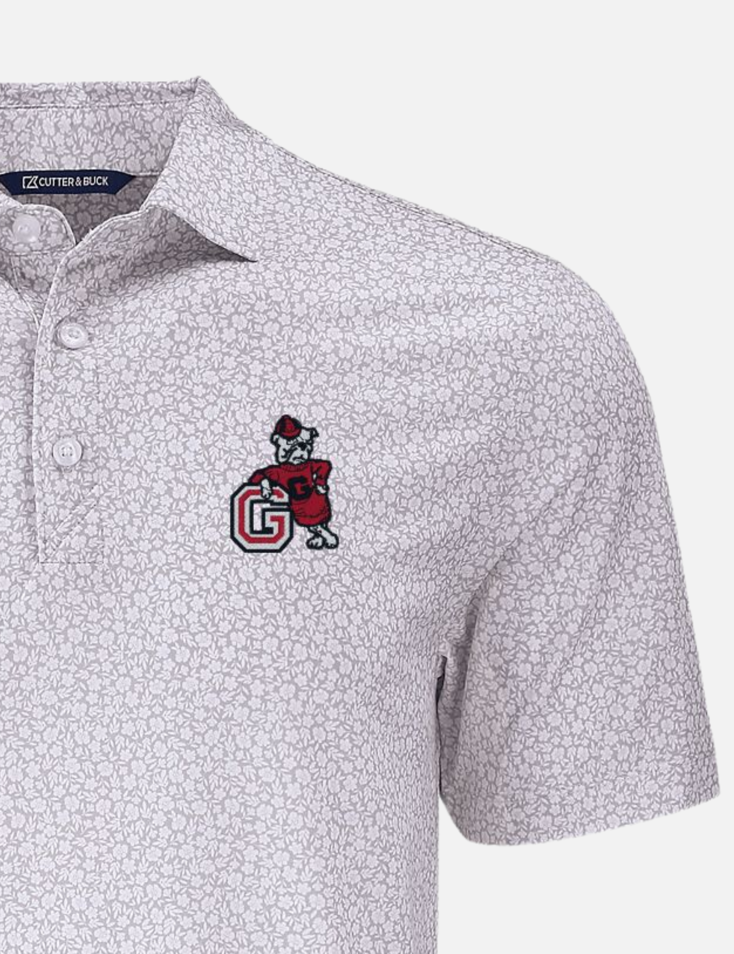 Georgia Bulldogs Performance Floral Print Golf Polo Leaning Dawg Athens Georgia Mens Clothing Kempt Shop UGA