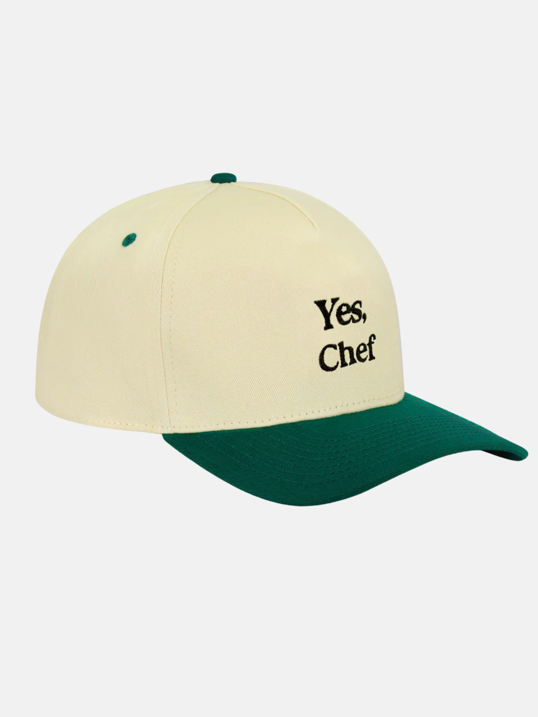Dad Brand Yes Chef Snapback Hat Cream Green Men's High Profile Structured Embroidered Dad Cap For Men Athens GA Georgia Kempt Menswear Store Near Me