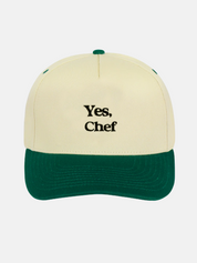 Dad Brand Yes Chef Snapback Hat Cream Green Men's High Profile Structured Embroidered Dad Cap For Men Athens GA Georgia Kempt Menswear Store Near Me