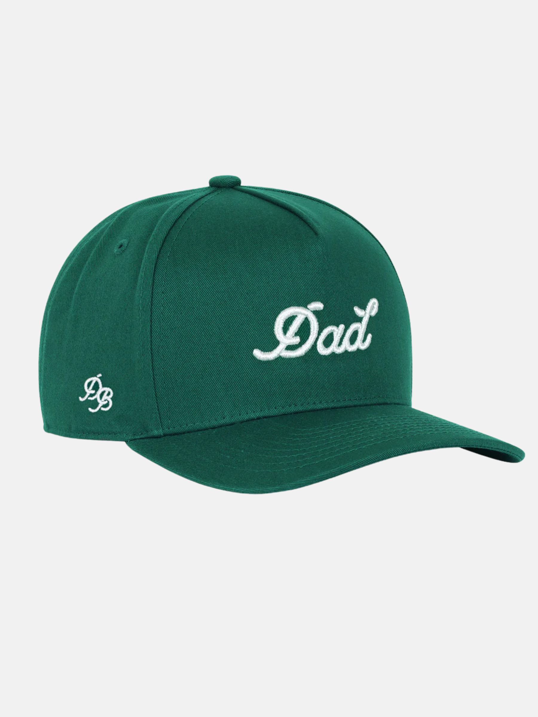 Dad Brand Apparel Dad Structured Snapback Hat Forest Green White Men's High Profile Embroidered Dad Cap For Men Athens GA Georgia Kempt Menswear Store Near Me