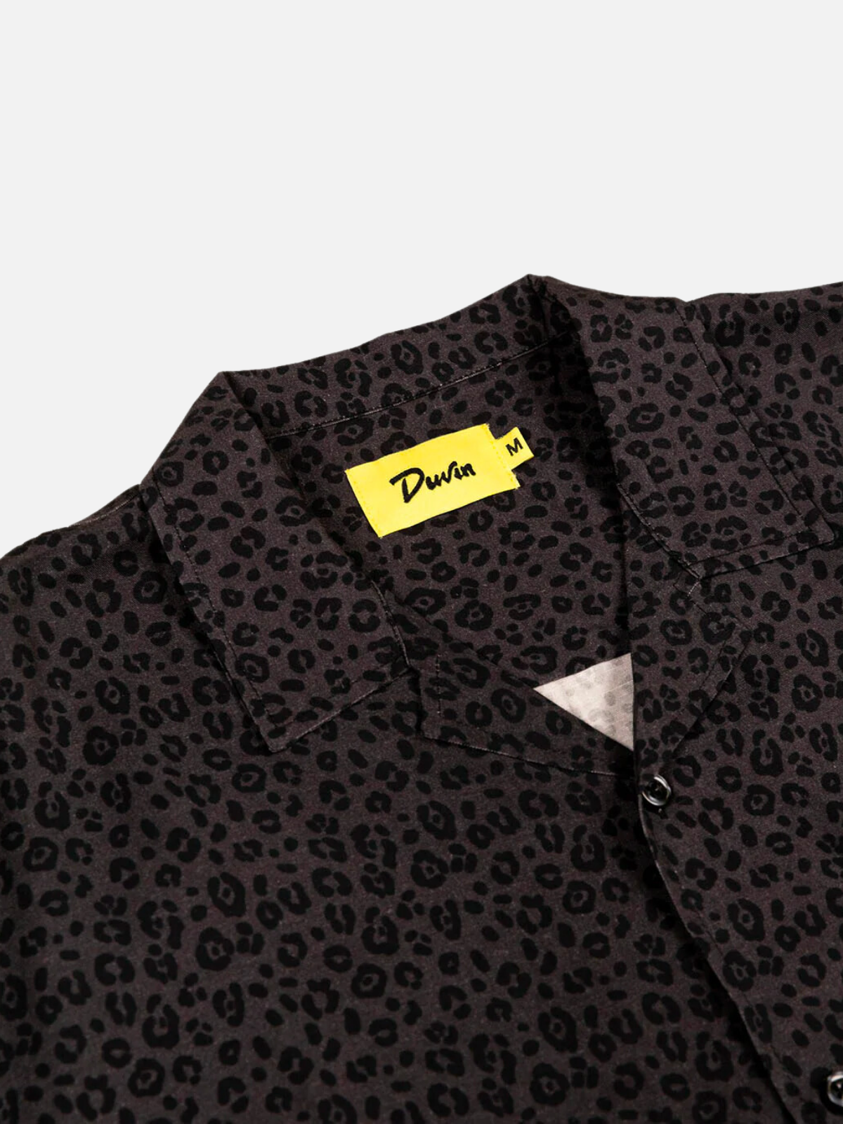 duvin shadow cat buttonup tencel linen blend black leopard print kempt athens ga georgia men's clothing store