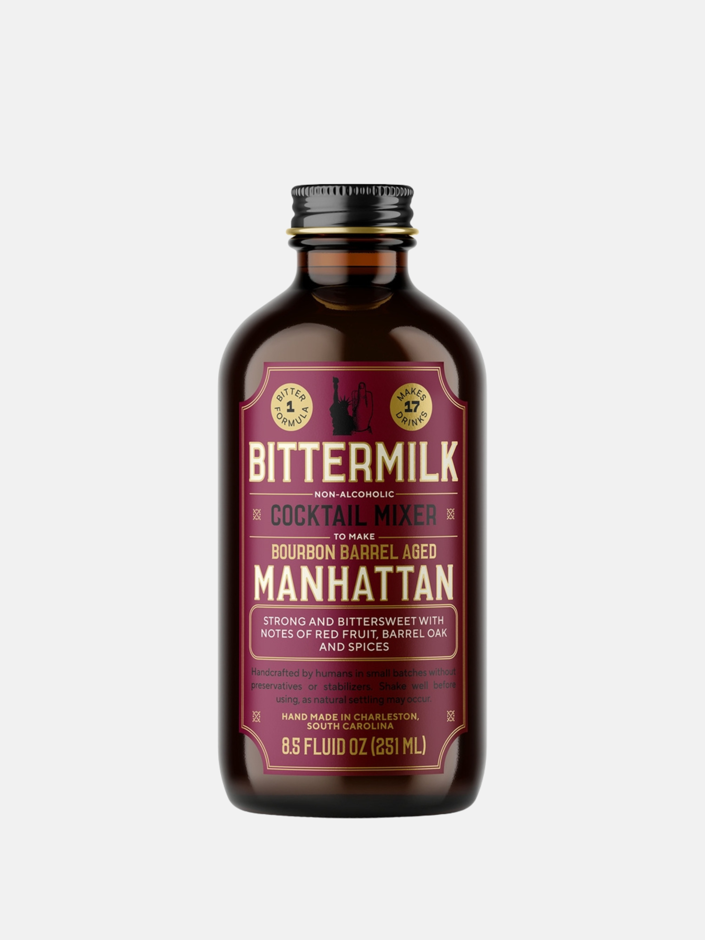 Bittermilk Bottling Co. Bourbon Barrel Aged Manhattan Cocktail Mixer Holiday Gifts for Him Christmas Ideas for Husband Stocking Stuffer Bar Non Alcoholic Athens GA Georgia Kempt Menswear Store Near Me 