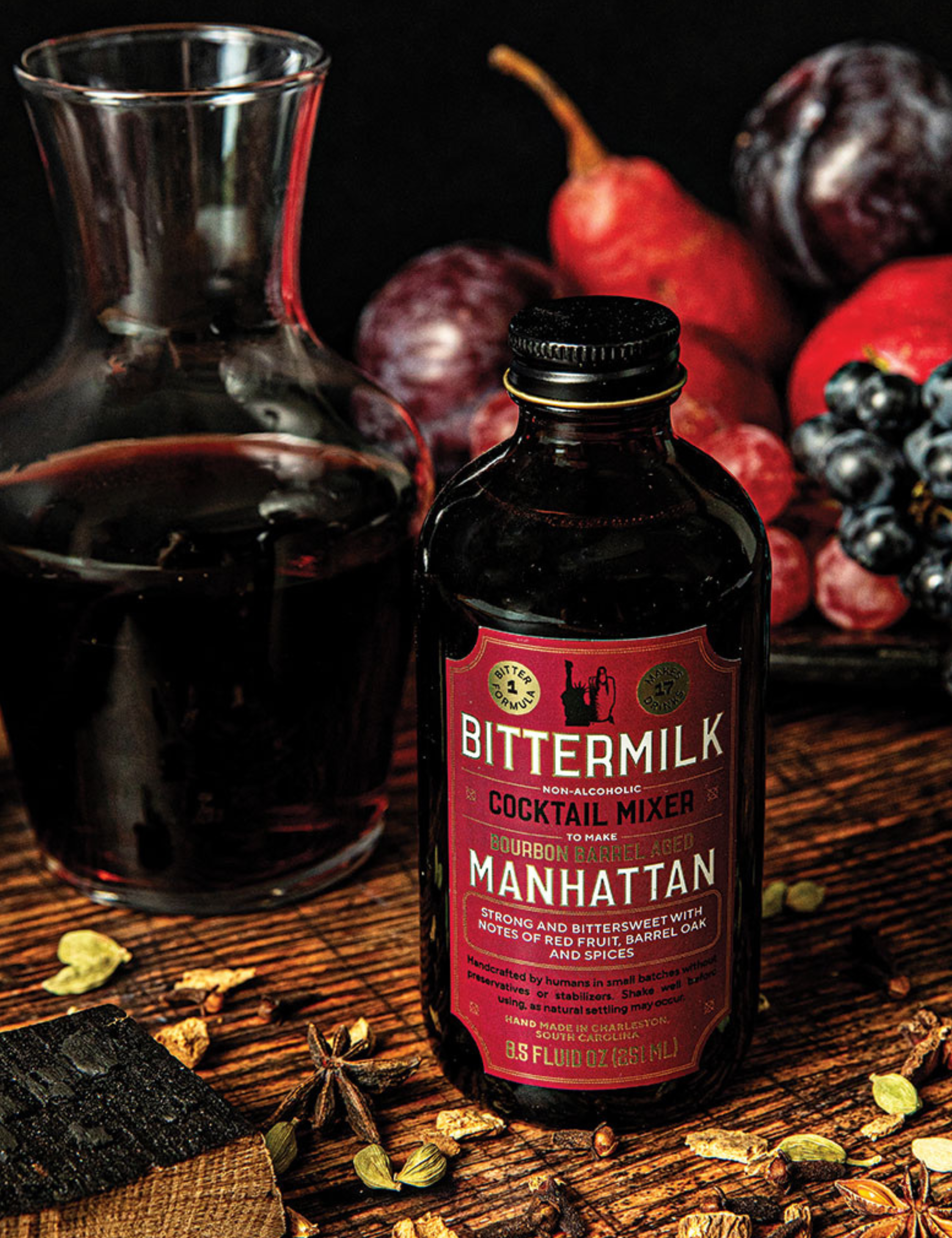 Bittermilk Bottling Co. Bourbon Barrel Aged Manhattan Cocktail Mixer Holiday Gifts for Him Christmas Ideas for Husband Stocking Stuffer Bar Non Alcoholic Athens GA Georgia Kempt Menswear Store Near Me 