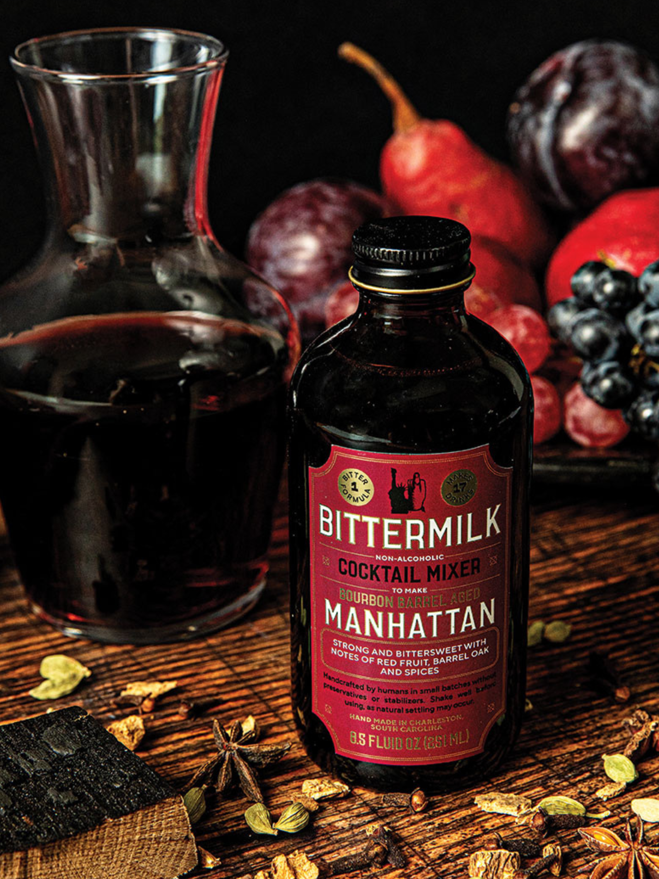 Bittermilk Bottling Co. Bourbon Barrel Aged Manhattan Cocktail Mixer Holiday Gifts for Him Christmas Ideas for Husband Stocking Stuffer Bar Non Alcoholic Athens GA Georgia Kempt Menswear Store Near Me 